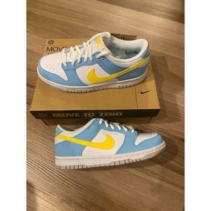 Nike Dunk Low Homer Simpson Blue Chill Yellow GS 4Y Women size 5.5 DX3382-400